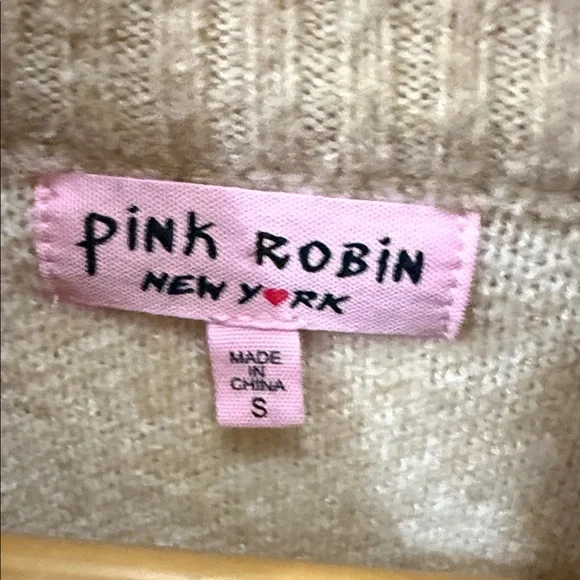 Beige Floral Zip-Up Sweater - Picture 2 of 6